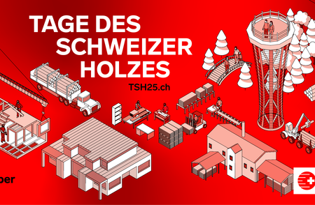 Keyvisual Tage des Schweizer Holzes 2025